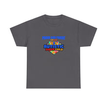 Load image into Gallery viewer, Proud God Parent Autistic Super Child Tee, Unisex Heavy Cotton Tee, Unique Gift for Parents, Autism Awareness Apparel, Gift for Special Needs Parents
