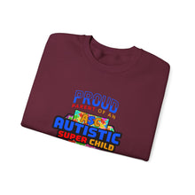 Load image into Gallery viewer, Proud Parent Sweatshirt - Unisex Heavy Blend™ Crewneck, Autism Awareness Gift, Super Child Pride, Family Celebrations, Casual Everyday Wear
