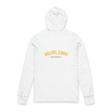 Load image into Gallery viewer, Muslima Empowering Message Hoodie, Inspirational Long Sleeve Tee, Unisex Motivational Shirt, Cozy Casual Wear, Gift for Women
