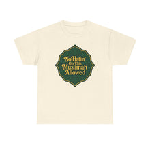 Load image into Gallery viewer, Unisex Heavy Cotton Tee - &#39;No Hatin&#39; On This Muslimah Allowed&#39;, Islamic Pride Shirt, Modest Fashion Top, Gift for Muslim Friends, [...]
