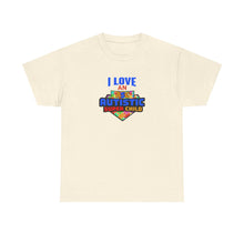Load image into Gallery viewer, I Love An Autistic Super Child Tee, Unisex Heavy Cotton Tee, Autism Awareness Shirt, Gift for Parents, Supportive T-Shirt, Unique Family Gift
