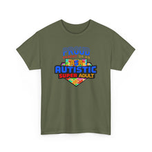 Load image into Gallery viewer, Proud Parent of an Autistic Super ADULT Tee, Autism Awareness Apparel, Unisex T-Shirt, Gift for Parents, Supportive Parent Shirt, [...]
