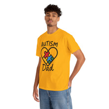 Load image into Gallery viewer, Autism Dad Unisex Heavy Cotton Tee | Supportive Gift for Fathers | Family, Awareness, Love, Encouragement, Puzzle Pieces
