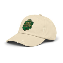 Load image into Gallery viewer, Crown Unisex Distressed Cap with &#39;No&#39;Hatin&#39; On This Muslimah Allowed&#39; Design, Trendy Hat for Everyday Wear, Gift for Muslim Women, Casual [...]
