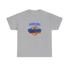 Load image into Gallery viewer, Proud Aunt of Autistic Super Child Unisex Heavy Cotton Tee, Autism Awareness Gift, Family Pride Shirt, Supportive Graphic Tee, Thoughtful Present for Aunts

