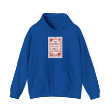 Load image into Gallery viewer, MGT No Hatin&#39; Unisex Hooded Sweatshirt - Vegan Gift, Cozy Hoodie, Casual Wear, Trendy Streetwear, Gift for Friends
