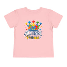 Load image into Gallery viewer, Toddler Autism Prince Tee - Cute Short Sleeve Shirt for Kids, Perfect for Birthdays, Celebrations, and Autism Awareness Events
