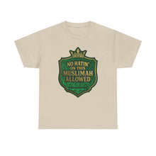 Load image into Gallery viewer, Crown Unisex Heavy Cotton Tee - &#39;No Hatin&#39; On This Muslimah Allowed&#39;, Islamic Pride Shirt, Modest Fashion Top, Gift for Muslim Friends, [...]
