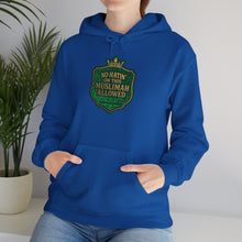Load image into Gallery viewer, Crown No Hatin’ On This Muslimah Allowed  Hoodie - Cozy Religious Sweatshirt, Faith-Based Gift, Unisex Pullover, Perfect for Ramadan, Eid, Daily Wear
