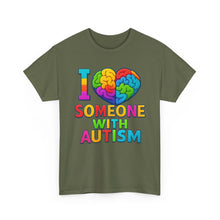 Load image into Gallery viewer, I Love Someone with Autism Tee, Awareness Shirt, Gift for Autism Support, Unisex Cotton T-Shirt, Colorful Heart Design, Inclusive Fashion
