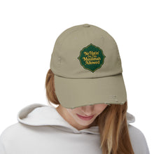 Load image into Gallery viewer, Unisex Distressed Cap with &#39;No&#39;Hatin&#39; On This Muslimah Allowed&#39; Design, Trendy Hat for Everyday Wear, Gift for Muslim Women, Casual [...]
