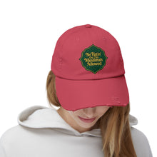Load image into Gallery viewer, Unisex Distressed Cap with &#39;No&#39;Hatin&#39; On This Muslimah Allowed&#39; Design, Trendy Hat for Everyday Wear, Gift for Muslim Women, Casual [...]
