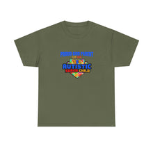 Load image into Gallery viewer, Proud God Parent Autistic Super Child Tee, Unisex Heavy Cotton Tee, Unique Gift for Parents, Autism Awareness Apparel, Gift for Special Needs Parents
