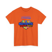 Load image into Gallery viewer, Proud Parent of an Autistic Super ADULT Tee, Autism Awareness Apparel, Unisex T-Shirt, Gift for Parents, Supportive Parent Shirt, [...]
