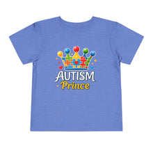 Load image into Gallery viewer, Toddler Autism Prince Tee - Cute Short Sleeve Shirt for Kids, Perfect for Birthdays, Celebrations, and Autism Awareness Events
