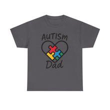 Load image into Gallery viewer, Autism Dad Unisex Heavy Cotton Tee | Supportive Gift for Fathers | Family, Awareness, Love, Encouragement, Puzzle Pieces
