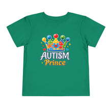 Load image into Gallery viewer, Toddler Autism Prince Tee - Cute Short Sleeve Shirt for Kids, Perfect for Birthdays, Celebrations, and Autism Awareness Events
