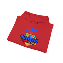 Load image into Gallery viewer, I Love an Autistic Super Child Hoodie - Unisex Heavy Blend Sweatshirt, Autism Awareness Gift, Cozy Sweatshirt, Family Support Apparel, [...]
