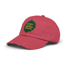 Load image into Gallery viewer, Unisex Distressed Cap with &#39;No&#39;Hatin&#39; On This Muslimah Allowed&#39; Design, Trendy Hat for Everyday Wear, Gift for Muslim Women, Casual [...]
