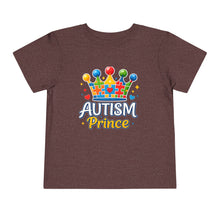 Load image into Gallery viewer, Toddler Autism Prince Tee - Cute Short Sleeve Shirt for Kids, Perfect for Birthdays, Celebrations, and Autism Awareness Events
