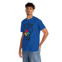 Load image into Gallery viewer, Autism Dad Unisex Heavy Cotton Tee | Supportive Gift for Fathers | Family, Awareness, Love, Encouragement, Puzzle Pieces
