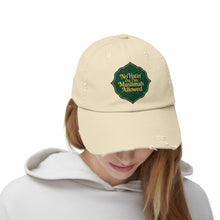 Load image into Gallery viewer, Unisex Distressed Cap with &#39;No&#39;Hatin&#39; On This Muslimah Allowed&#39; Design, Trendy Hat for Everyday Wear, Gift for Muslim Women, Casual [...]
