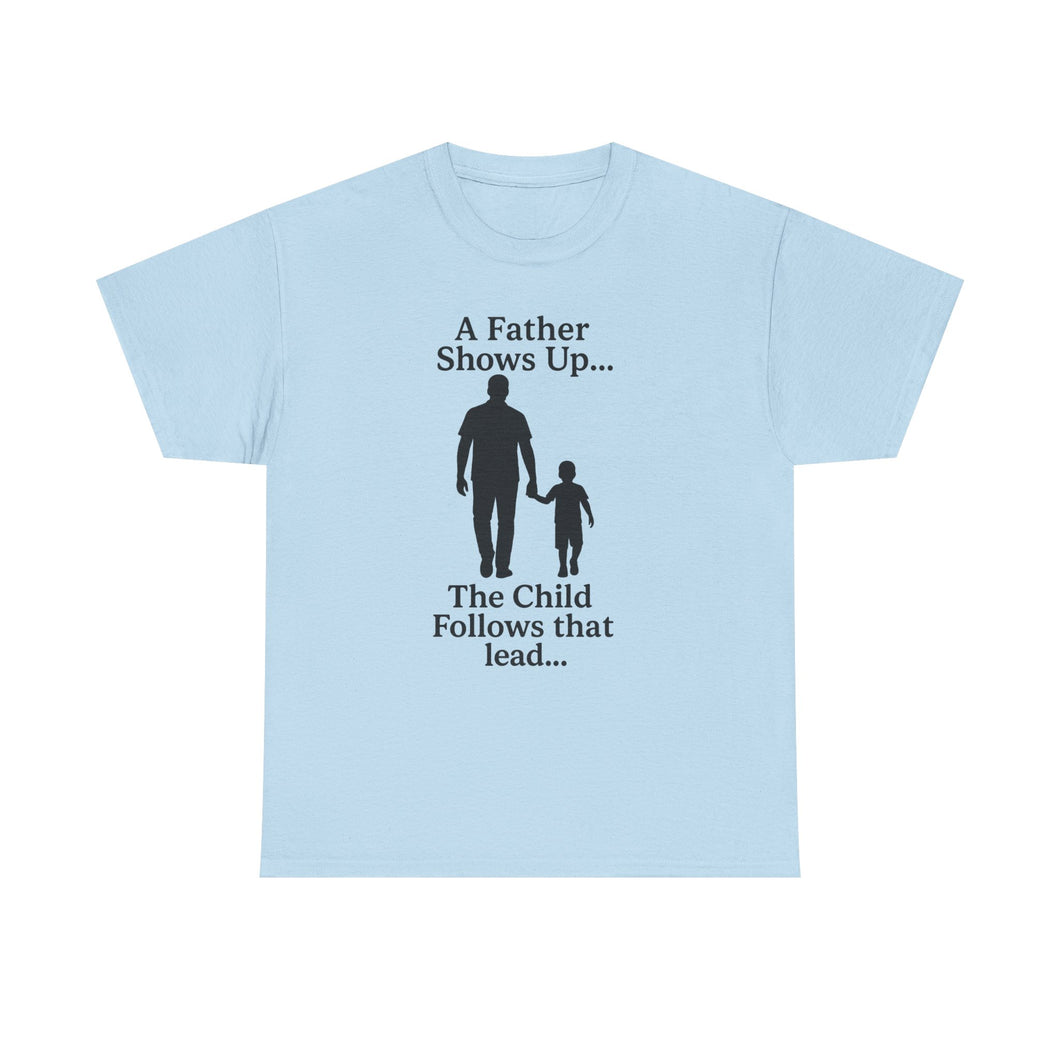 Dad and Child Inspiration Tee, Fatherhood Shirt, Unisex Heavy Cotton Tee, Gift for Dad, Family Bonding Apparel, Father’s Day Gift