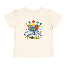 Load image into Gallery viewer, Toddler Autism Prince Tee - Cute Short Sleeve Shirt for Kids, Perfect for Birthdays, Celebrations, and Autism Awareness Events

