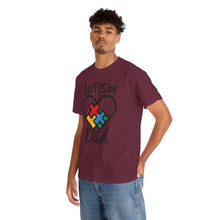 Load image into Gallery viewer, Autism Dad Unisex Heavy Cotton Tee | Supportive Gift for Fathers | Family, Awareness, Love, Encouragement, Puzzle Pieces
