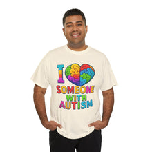 Load image into Gallery viewer, I Love Someone with Autism Tee, Awareness Shirt, Gift for Autism Support, Unisex Cotton T-Shirt, Colorful Heart Design, Inclusive Fashion
