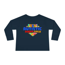 Load image into Gallery viewer, Autistic Super Child Toddler Long Sleeve Tee, Autism Awareness Shirt, Toddler Graphic Tee, Gifts for Special Needs, Cute Kid&#39;s Apparel
