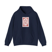 Load image into Gallery viewer, MGT No Hatin&#39; Unisex Hooded Sweatshirt - Vegan Gift, Cozy Hoodie, Casual Wear, Trendy Streetwear, Gift for Friends
