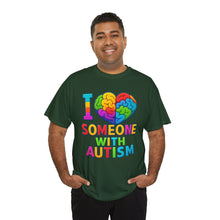 Load image into Gallery viewer, I Love Someone with Autism Tee, Awareness Shirt, Gift for Autism Support, Unisex Cotton T-Shirt, Colorful Heart Design, Inclusive Fashion
