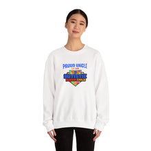 Load image into Gallery viewer, Proud Uncle of An Autistic Super Child Crewneck Sweatshirt, Unisex Sweatshirt, Autistic Awareness Gift, Family Appreciation Tee, Fall Fashion
