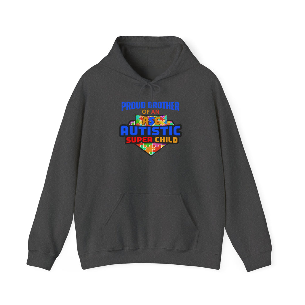 Proud Brother of an Autistic Super Child  Sweatshirt, Unisex Hoodie, Autism Awareness Gift, Sibling Sweatshirt, Everyday Wear