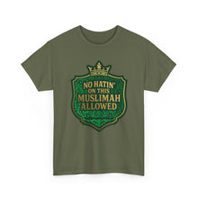 Load image into Gallery viewer, Crown Unisex Heavy Cotton Tee - &#39;No Hatin&#39; On This Muslimah Allowed&#39;, Islamic Pride Shirt, Modest Fashion Top, Gift for Muslim Friends, [...]
