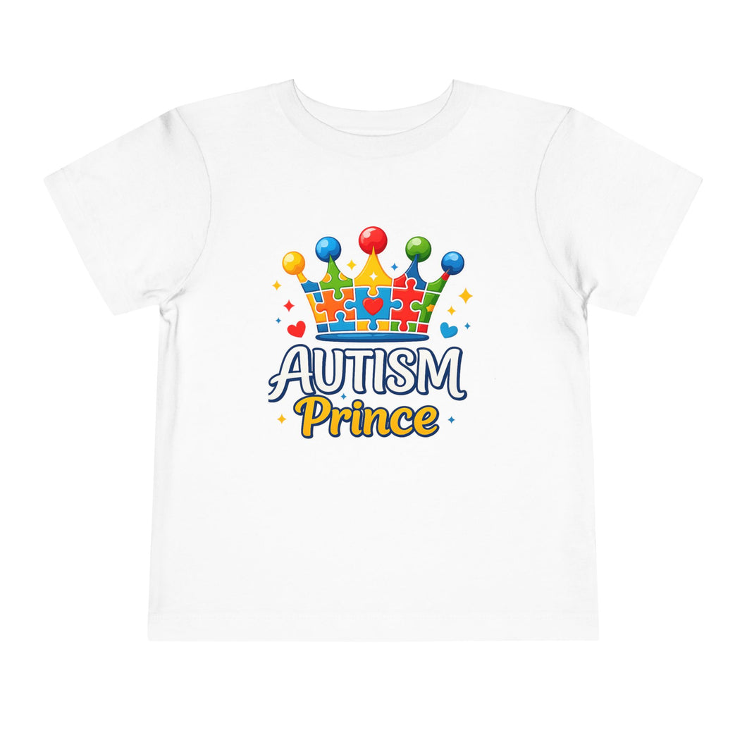 Toddler Autism Prince Tee - Cute Short Sleeve Shirt for Kids, Perfect for Birthdays, Celebrations, and Autism Awareness Events