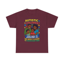 Load image into Gallery viewer, Autistic Children Awareness Tee, Unisex Cotton T-Shirt for Advocacy, Gift for Autism Awareness Month, Supportive Family Shirt, [...]
