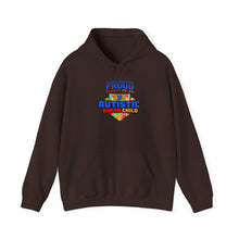 Load image into Gallery viewer, Proud PARENT Autistic Super Child Hoodie, Autism Awareness, Gift for Parents, Unisex Sweatshirt, Cozy Casual Wear, Comfortable Layering
