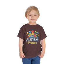 Load image into Gallery viewer, Toddler Autism Prince Tee - Cute Short Sleeve Shirt for Kids, Perfect for Birthdays, Celebrations, and Autism Awareness Events

