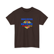 Load image into Gallery viewer, Proud Brother of an Autistic Super Child Tee, Gifts for Siblings, Autism Awareness Shirt, Family Matching Tee, Supportive Statement T-Shirt
