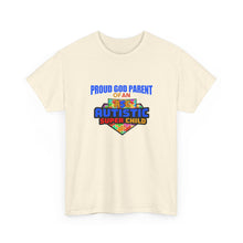 Load image into Gallery viewer, Proud God Parent Autistic Super Child Tee, Unisex Heavy Cotton Tee, Unique Gift for Parents, Autism Awareness Apparel, Gift for Special Needs Parents
