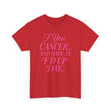 Load image into Gallery viewer, F**k Cancer Unisex Heavy Cotton Tee, Inspirational Shirt, Cancer Awareness, Funny Quote Tee, Support Cancer Fighters, Gift for Chemo [...]
