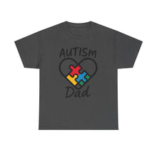 Load image into Gallery viewer, Autism Dad Unisex Heavy Cotton Tee | Supportive Gift for Fathers | Family, Awareness, Love, Encouragement, Puzzle Pieces
