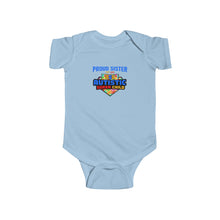 Load image into Gallery viewer, Proud Sister Infant Bodysuit - Cute, Comfortable Baby Tee, Gift for New Parents, Autism Awareness, Baby Shower Gift, Family [...]
