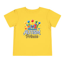 Load image into Gallery viewer, Toddler Autism Prince Tee - Cute Short Sleeve Shirt for Kids, Perfect for Birthdays, Celebrations, and Autism Awareness Events
