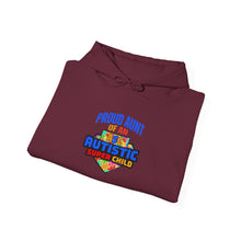 Load image into Gallery viewer, Proud Aunt of an Autistic Super Child Hoodie for Autism Awareness, Gift for Proud Aunts, Cozy Pullover, Child&#39;s Support Sweatshirt, Unique Autism Merchandise
