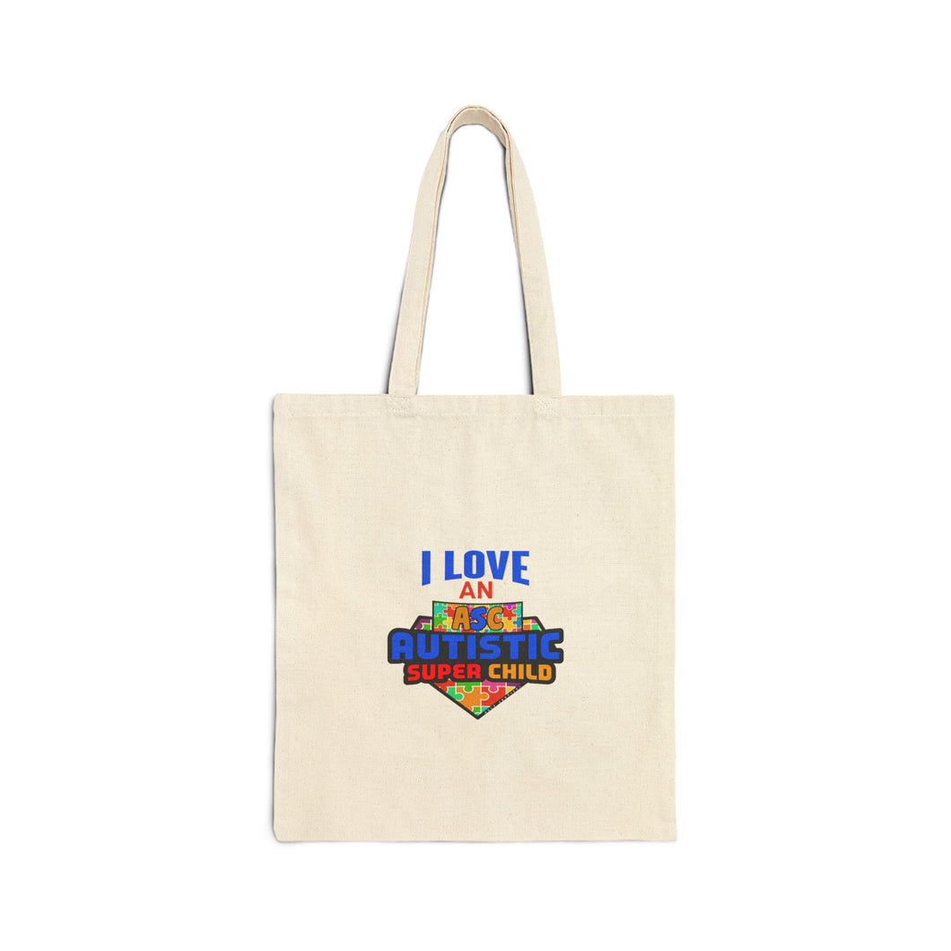 Autistic Super Child Tote Bag, Eco-friendly Shopping Bag, Gift for Parents, Awareness Bag, Reusable Canvas