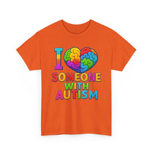 Load image into Gallery viewer, I Love Someone with Autism Tee, Awareness Shirt, Gift for Autism Support, Unisex Cotton T-Shirt, Colorful Heart Design, Inclusive Fashion
