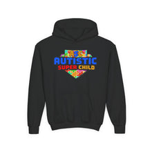 Load image into Gallery viewer, Autistic Super Child Hoodie, Positive Phrases Sweatshirt for Kids, Special Needs Gift, Awareness Apparel, Comfortable Youth Clothing
